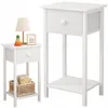 Table de chevet avec tiroir, étagère, commode et armoire, Voir les images du produit 1