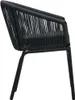 vidaXL Gartenstühle 2 Stk. Schwarz PE-Rattan Anteprima dell’immagine prodotto 3