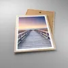 Gerahmtes Poster - Rahmen in heller Eiche - Weg Meer Brücke Produktbild-Vorschau 3