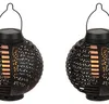 Solar lanterns "Flame" black, set of 2 Anteprima dell’immagine prodotto 3