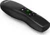 A black wireless laser presenter with green light pointer. Voir les images du produit