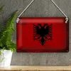 Blechschild Flagge Albanien 40x30cm Flag Albania Vintage Produktbild-Vorschau 3