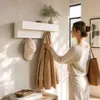 DanDiBo Wandgarderobe met opbergruimte, 60 cm, metaal, wit, Productafbeelding-voorbeeld 9