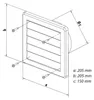 Ventilatierooster Haco zwaartekracht VM- 200 x 200 mm G/150 Productafbeelding-voorbeeld 6