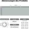 Szara plandeka Wiltec odporna na warunki atmosferyczne, Podgląd zdjęcia produktu 3