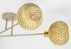 Luxolar LED stropní lampa se 4 žárovkami E27, ratan, boho, Náhled obrázku produktu 3