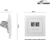 Netzwerk-Dose McPower "Flair", CAT6A, vollgeschirmt, UP, Produktbild-Vorschau 7