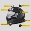 Sportlicher Integralhelm Motorradhelm mit Doppelvisier Produktbild-Vorschau 2