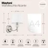Maytoni Moderne Wandleuchte Alicante 1xE14 excl. in Nickel Produktbild-Vorschau 3