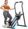 A woman is posing next to a stepper machine. Náhled obrázku produktu