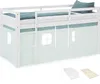 Homestyle4u Hochbett 90x200 Kinder WeißKinder Weißbett Set Produktbild-Vorschau 2