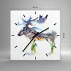 Wanduhr - Quadrat - Glasuhr - Moose Berge Winter Produktbild-Vorschau 3