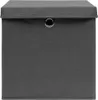 vidaXL Scatole con coperchio 4 pezzi 28x28x28 cm Grigio Anteprima dell’immagine prodotto 3