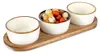 3er-Set Schalen auf Akazientablett für Snacks und Dips Produktbild-Vorschau 1
