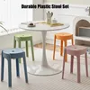6er-Set stapelbare, tragbare, runde Kunststoffhocker, Produktbild-Vorschau 2