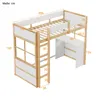Hochbett mit RGB LED-Streifen, Lattenrost, Regal, Treppe Produktbild-Vorschau 3