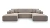 AX LIVING Beige Sofa U Form mit Schlaffunktion – Catea U Produktbild-Vorschau 2