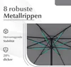 Parasol COSTWAY 350cm, duży parasol ogrodowy z korbką i 8 Podgląd zdjęcia produktu 5