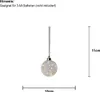 A clear product shot of a decorative glass ball with LED lights, with measurement indicators. Produktbild-Vorschau
