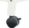 A close-up view of a black caster wheel attached to a white leg of a pet cage. Náhled obrázku produktu