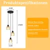 ZMH Pendelleuchte Esstisch Hängelampe Vintage 3 Flammig Produktbild-Vorschau 2