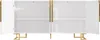 Sideboard Weiß Gold 152x40x75 cm - Moderne Anrichte mit Produktbild-Vorschau 9