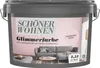 A bucket of paint with a lifestyle image of a living room on the label. Produktbild-Vorschau