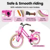 vidaXL Kinderfahrrad 20 Zoll für 6-11 Jahre alt Dunkelrosa Produktbild-Vorschau 4