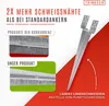 A marketing image comparing the welding of two different ground anchors, highlighting the superior welding of the advertised product. Náhled obrázku produktu