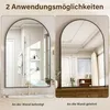 Bogen Wandspiegel, 120x80cm Aluminiumlegierung Rahmen Produktbild-Vorschau 6