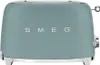 A front view of a green SMEG toaster on a white background. Anteprima dell’immagine prodotto