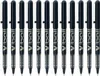 A group of black pens arranged in a row. Náhled obrázku produktu