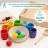 Ulanik dúhové loptičky v pohárikoch Montessori hračka Náhľad obrázku produktu 2