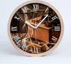 Holzuhr 25fi cm wanduhr - weiße Spitzen - Kaffeebohnen Produktbild-Vorschau 1