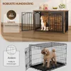 Hundebox Holz 100x60x63 cm, Vintagebraun & Schwarz, 4 Produktbild-Vorschau 2