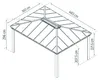Palram - Canopia Aluminium Pavillon Dallas 4900 Grau Produktbild-Vorschau 7