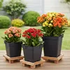 Garronda - Pot de fleurs carré en plastique avec trous de Voir les images du produit 3