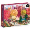 A puzzle box depicting a vibrant autumn city market scene. Podgląd zdjęcia produktu