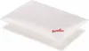 A white pillow with a red logo on it, isolated on a white background. Produktbild-Vorschau