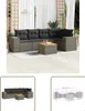 The Living Store 6-tlg. Garten-Sofagarnitur mit Kissen Grau Produktbild-Vorschau 1