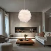 LED Pendelleuchte, Feder-Design, weiß, D 60 cm Produktbild-Vorschau 2