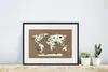 MuchoWow® MuchoWow® Gerahmtes Poster Weltkarte - Tiere - Produktbild-Vorschau 6