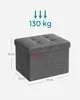 SONGMICS 41 cm Sitzbank mit Stauraum, klappbare Sitztruhe, Produktbild-Vorschau 4
