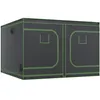 A grow tent with green trim and ventilation ports. Voir les images du produit