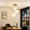 Lindby Hängeleuchte Heleska, weiß, Glas, 3-flg., Ø 47cm Produktbild-Vorschau 3