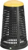 Korbständer D525xH880mmPP schwarz Deckel gelb f.120l Säcke Produktbild-Vorschau 1