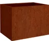 A single, rectangular planter box made of corten steel, shown from a three-quarter angle. Náhled obrázku produktu