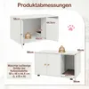 COSTWAY, armadio per gatti 90x50x50 cm, con lettiera Anteprima dell’immagine prodotto 3