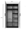 PAWS MOBEL Kippbarer Sonoma eiche Kleiderschrank 100x52x200 Produktbild-Vorschau 7