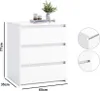 BDW, Kommode Weiß, 97x60 cm mit 3 Schubladen für Produktbild-Vorschau 1